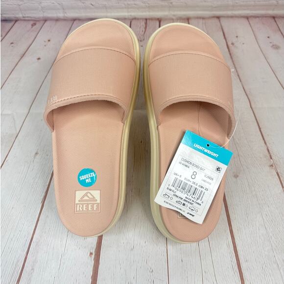 Reef Cushion Bondi Bay Cameo Rose Platform Slides Sandals Women’s Size 8 - Picture 7 of 10